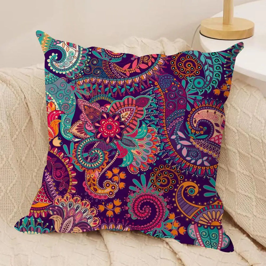 Boho Print Cushion Cover — Soft Plush | Double-Sided Print