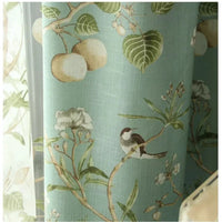 Countryside Floral Cotton Linen Curtains — American Country Style | Custom Sizes