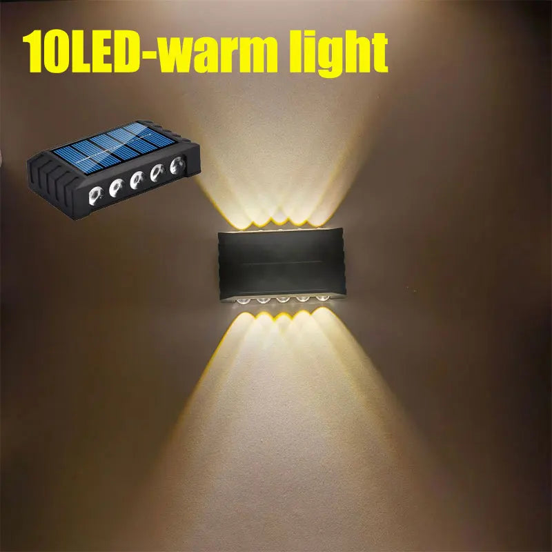 Solar outdoor wall light