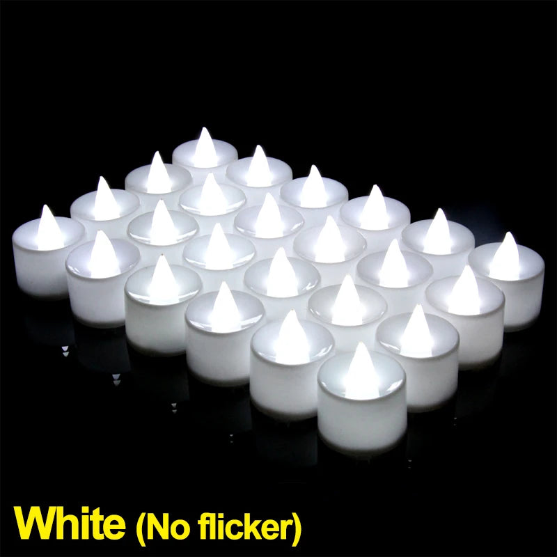 Flameless Battery LED Tea Candles — Realistic Flicker | Wedding & Home Décor