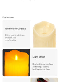 Simulated Flame Electronic Candle — Battery-Powered | Wedding & Home Décor