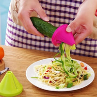 Rotary Vegetable Grater & Spiral Peeler — Manual Twist Shredder, Compact