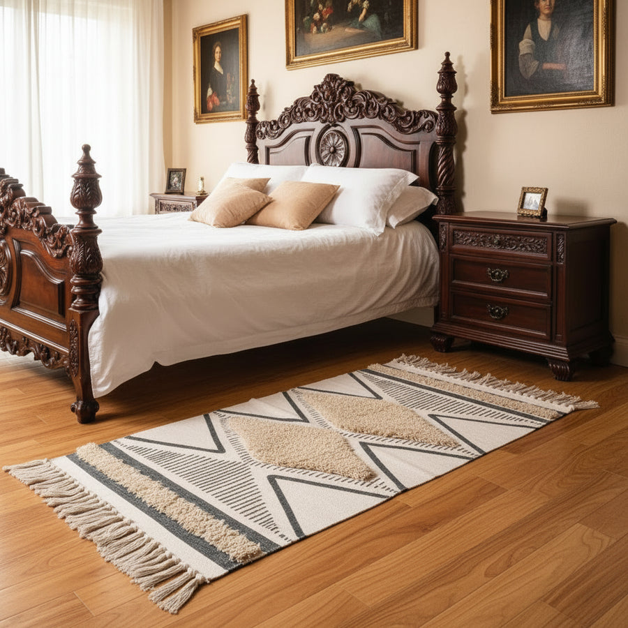 Nordic Tassel Area Rug | Soft Non-Slip Floor Mat | 60×90cm & 60×130cm