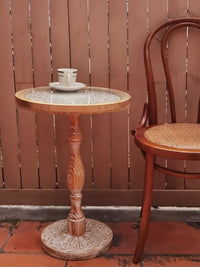Moroccan Carved Side Table