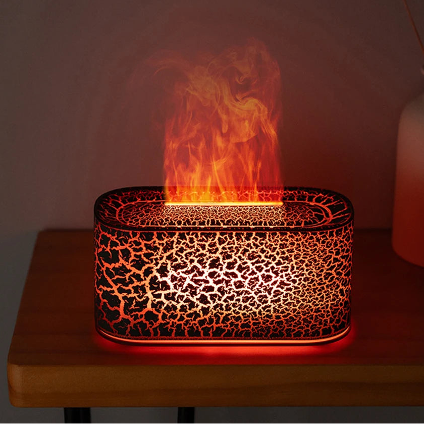 Flame Essential Oil Diffuser — Aromatherapy Humidifier | Colourful Water Vapour | 7 Finishes