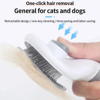 Self-Cleaning Pet Slicker Brush — Dogs & Cats, All Coat Types