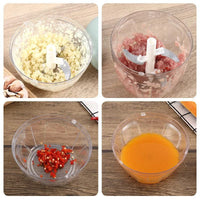 Manual Garlic Chopper & Vegetable Cutter — 500ml or 900ml, Stainless Steel Blades