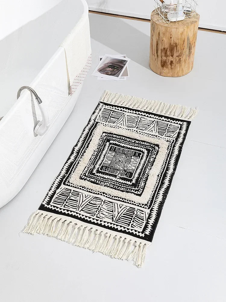 Nordic Tassel Area Rug | Soft Non-Slip Floor Mat | 60×90cm & 60×130cm