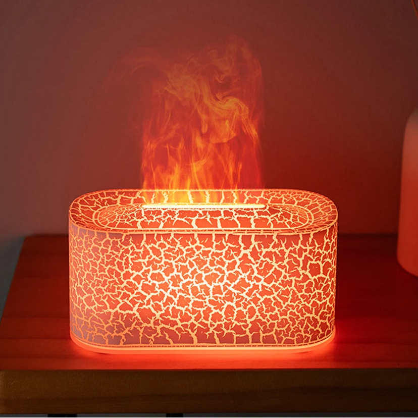 Flame Essential Oil Diffuser — Aromatherapy Humidifier | Colourful Water Vapour | 7 Finishes