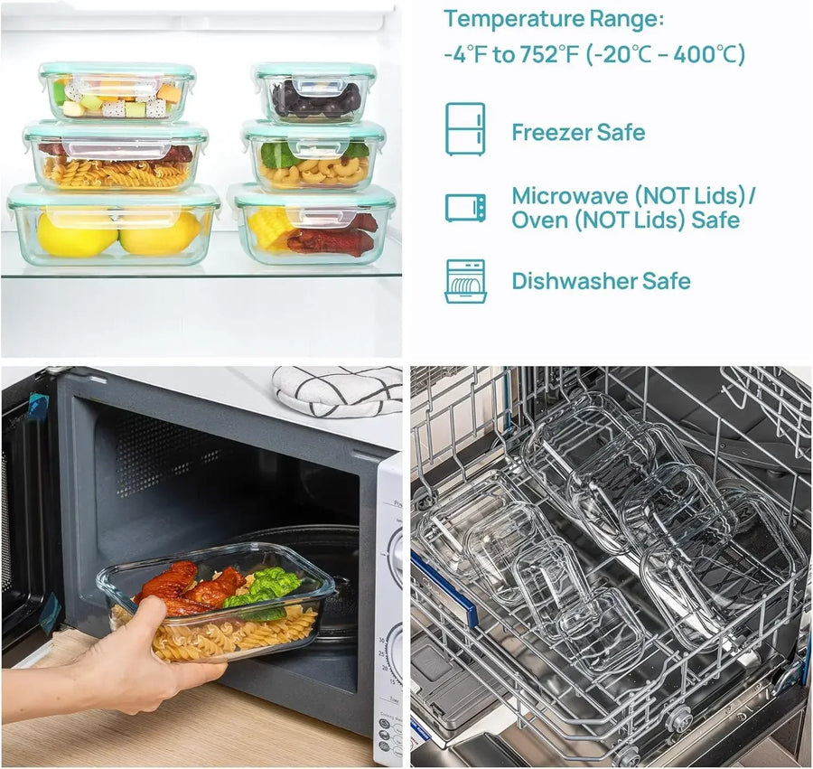 Borosilicate glass lunch box
