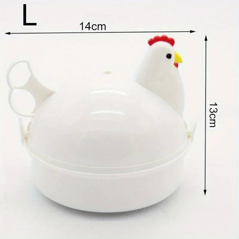 Chicken-shaped microwave egg cooker