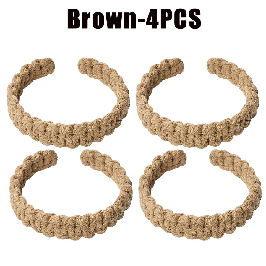 Handmade Jute Curtain Tie-Backs | Twist Knot Design | Boho Window Decor