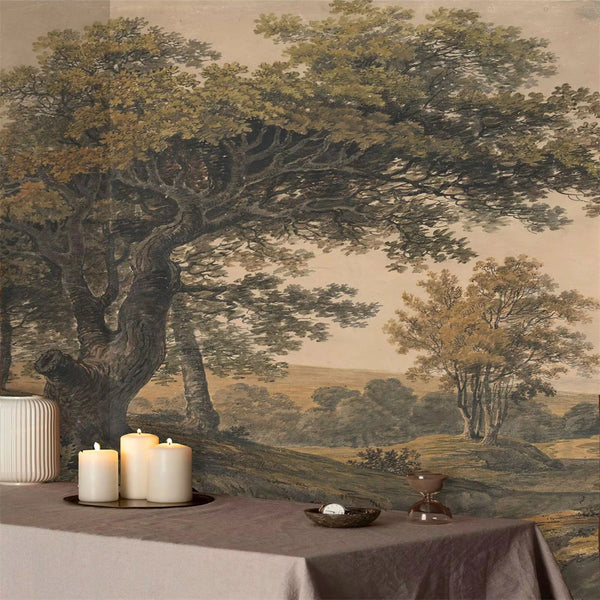Custom Nordic Botanical Mural Wallpaper — Made to Measure | 3D Wall Covering