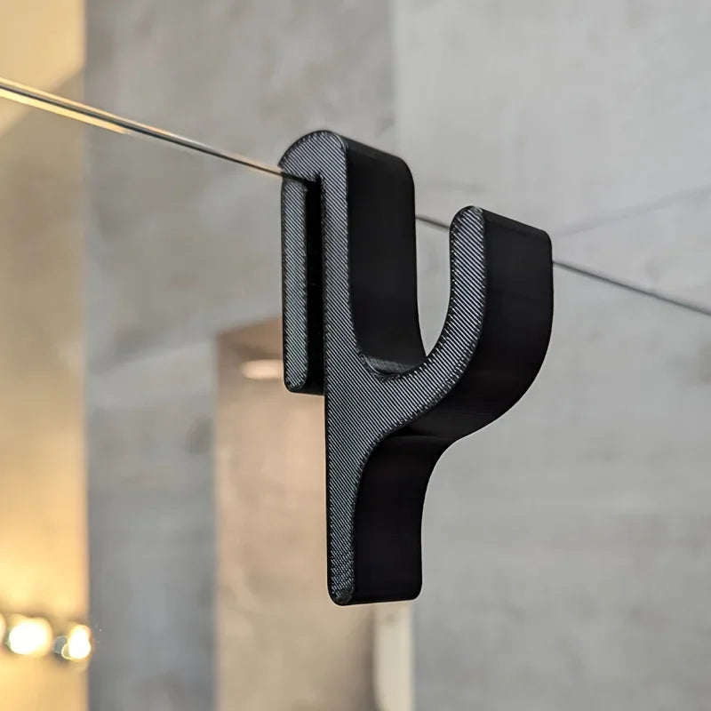 Shower Door Towel Hook for 8mm Glass Doors — No Drilling Required