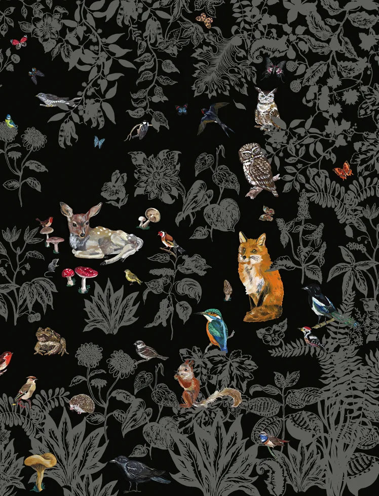 Custom Children's Forest Mural Wallpaper | Cartoon Animals | Made to Measure