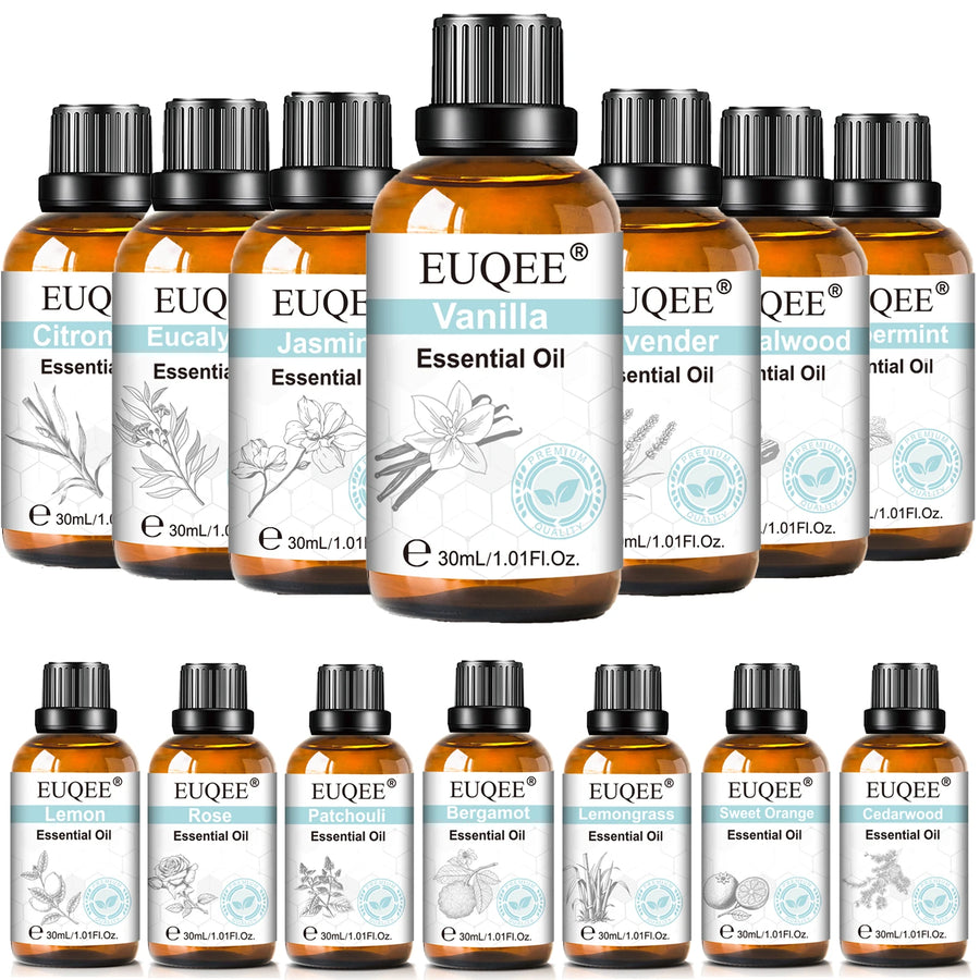 Pure Essential Oil — 30ml | 8 Fragrances | Aromatherapy & Diffuser