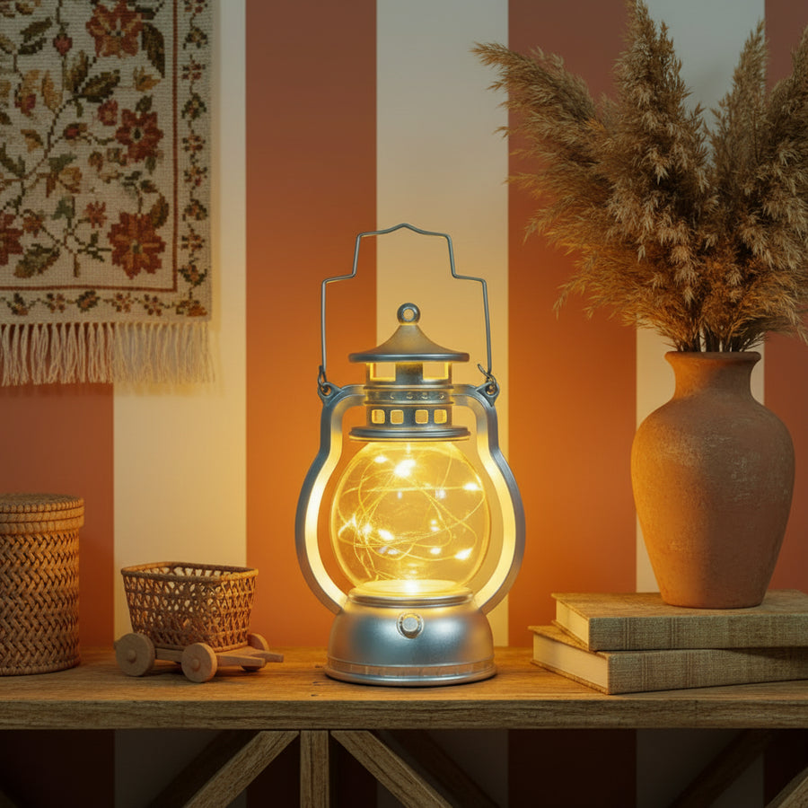 Retro Flameless LED Kerosene Lamp — Warm Light Candlestick, 7 Styles