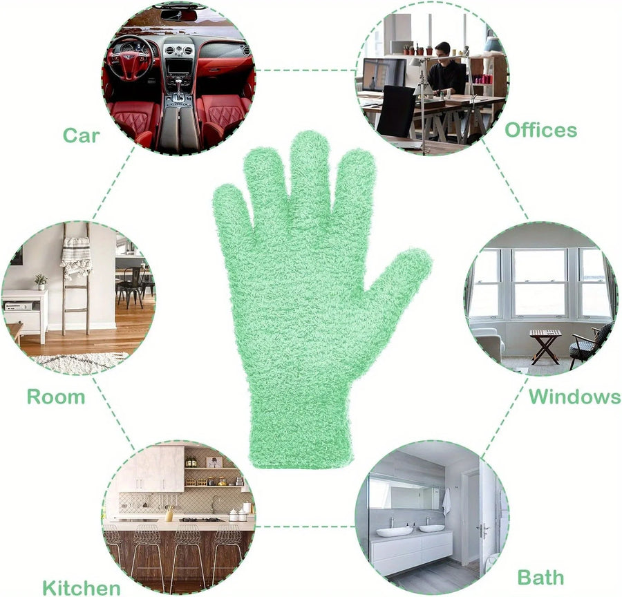 Microfiber Dusting Gloves — Stretchable & Breathable, 6 Colours