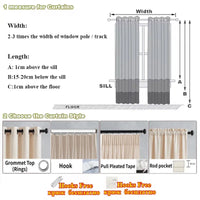 Japanese Style Linen Curtain — 70–90% Blackout | 7 Sizes | 4 Heading Styles | Living Room & Bedroom