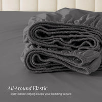 Washed cotton fitted sheet