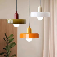 Bauhaus Glass Pendant Chandelier — Hand-Blown Shade
