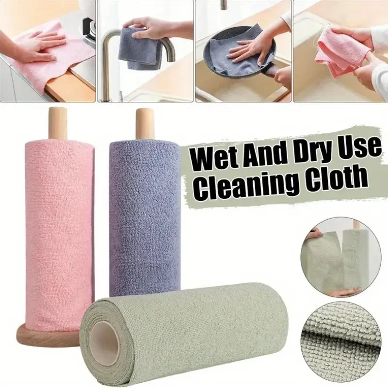 Reusable Microfibre Cleaning Wipes — Roll of 20