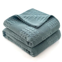 Pure Cotton Waffle Throw Blanket — Breathable & Soft | 6 Colours | 3 Sizes
