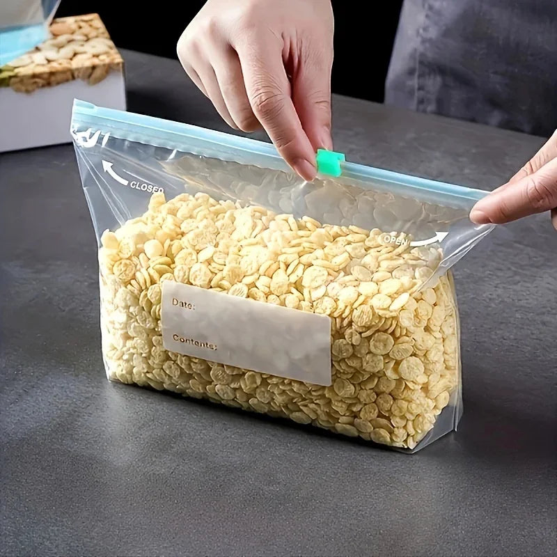 Reusable Food Storage Bags with Zipper, Leak-Proof & Airtight