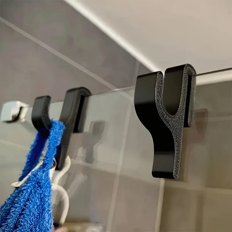 Shower Door Towel Hook for 8mm Glass Doors — No Drilling Required