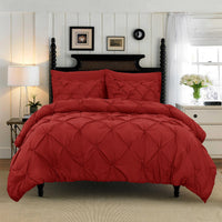 Pintuck Cotton Duvet Cover Set — 3 Piece, 7 Colours