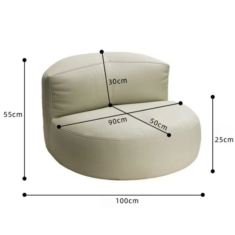 Modern Minimalist Seat — Microfiber Leather | Single Seat | Optional Footstool