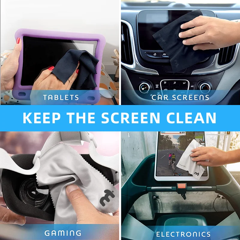 Microfiber screen cleaning cloths
