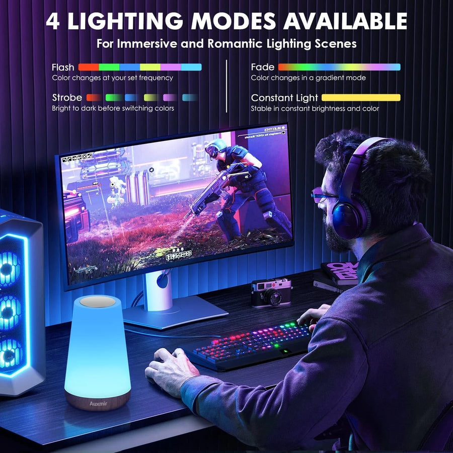 Rechargeable Touch Night Light — 13 Colours, Dimmable, Remote Control