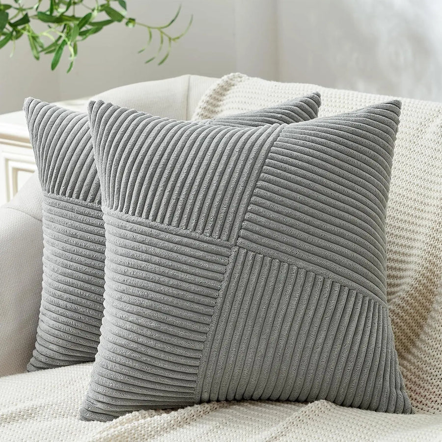 Corduroy Textured Cushion Cover | Boho Windmill Pattern | 45×45cm