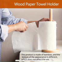 Bamboo paper towel holder