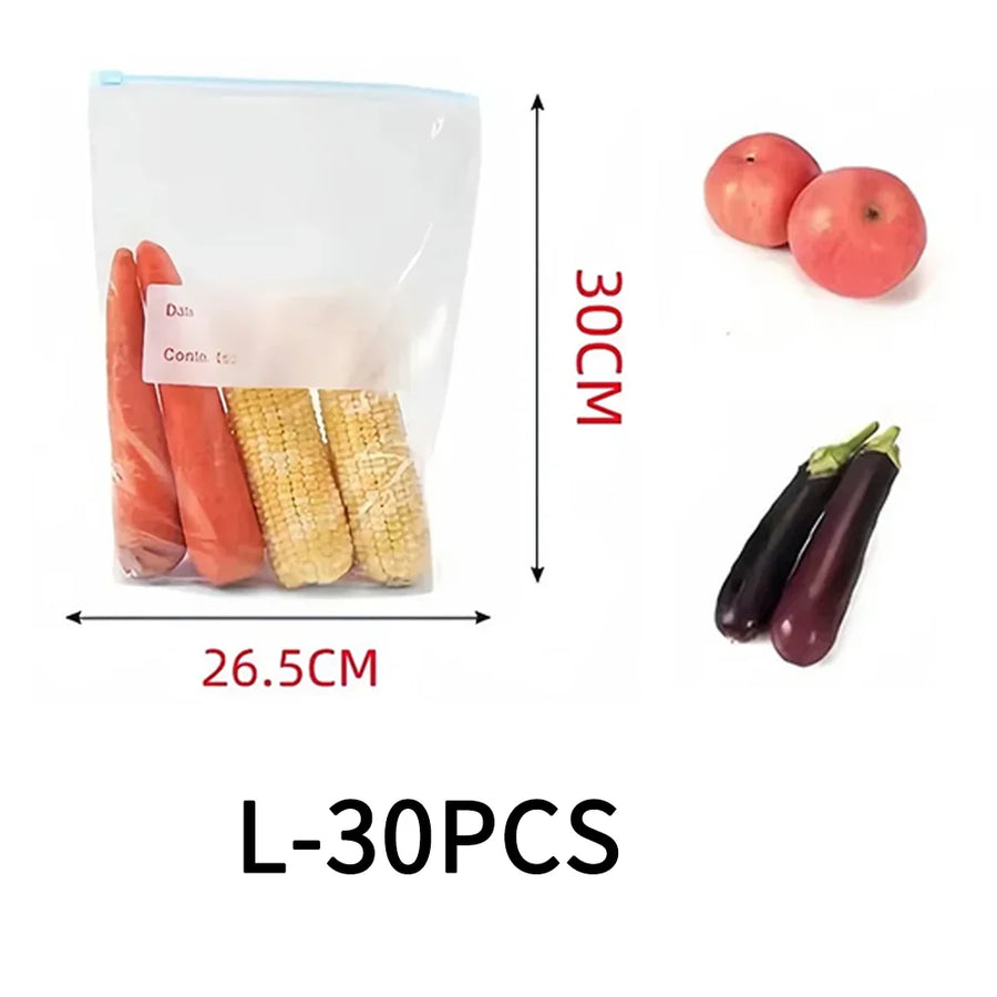 Reusable Food Storage Bags with Zipper, Leak-Proof & Airtight