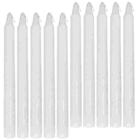 White Taper Candles — Set of 10 | Classic Paraffin | Tall Pillar