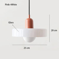 Bauhaus Glass Pendant Chandelier — Hand-Blown Shade