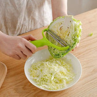 Handheld Vegetable Grater & Slicer — Stainless Steel Blade, Non-Slip Handle