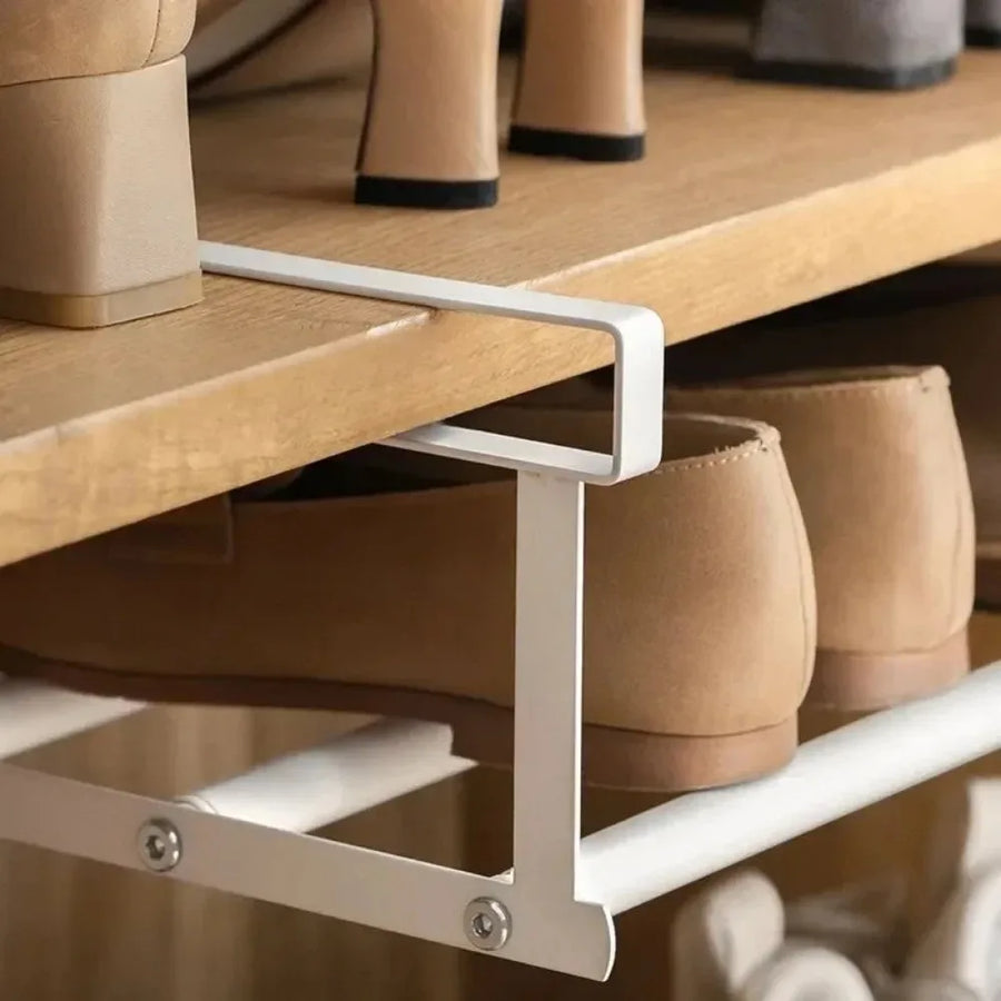 Under-shelf shoe rack