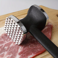 Heavy-Duty Stainless Steel Meat Tenderizer Hammer | Gold & Black