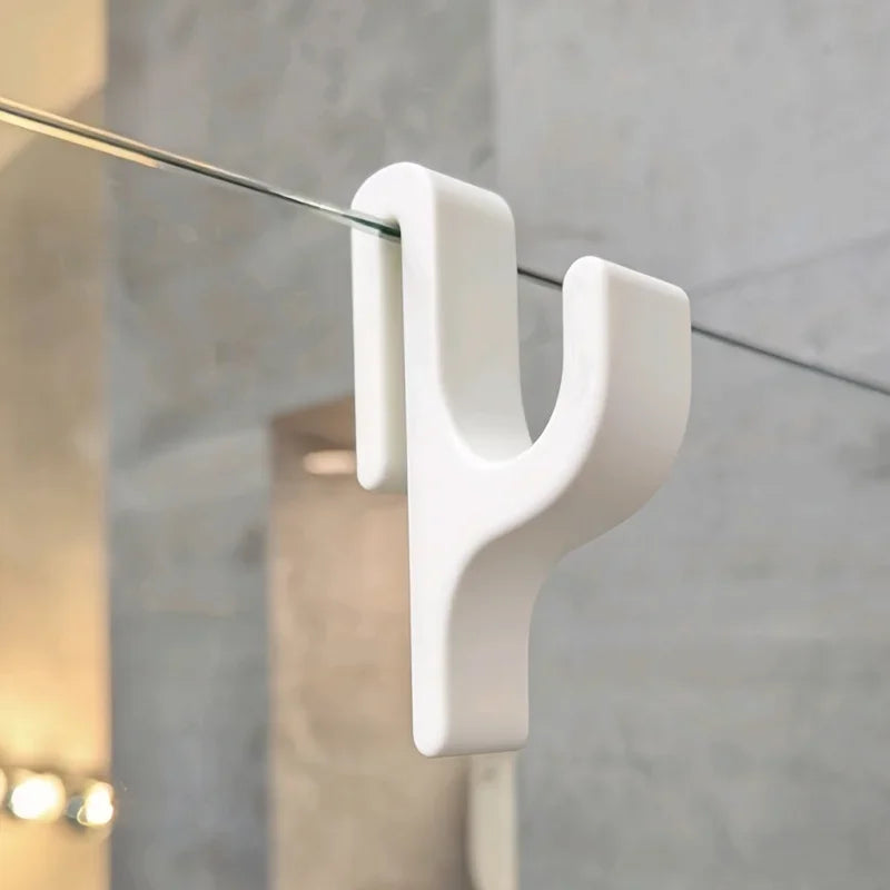 Shower Door Towel Hook for 8mm Glass Doors — No Drilling Required
