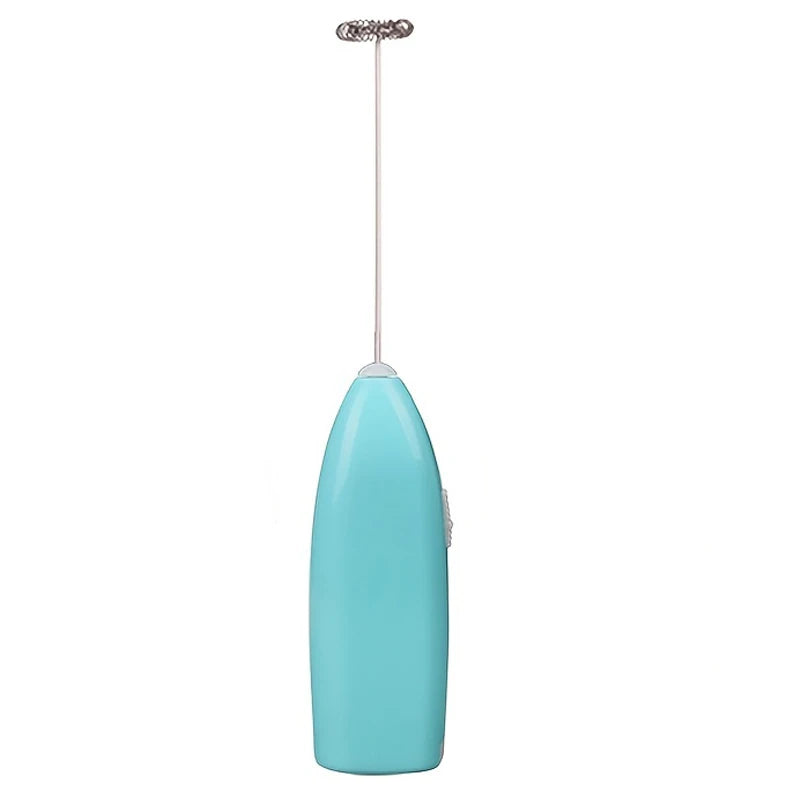 Handheld Electric Milk Frother & Egg Beater — Battery Powered, Stainless Steel