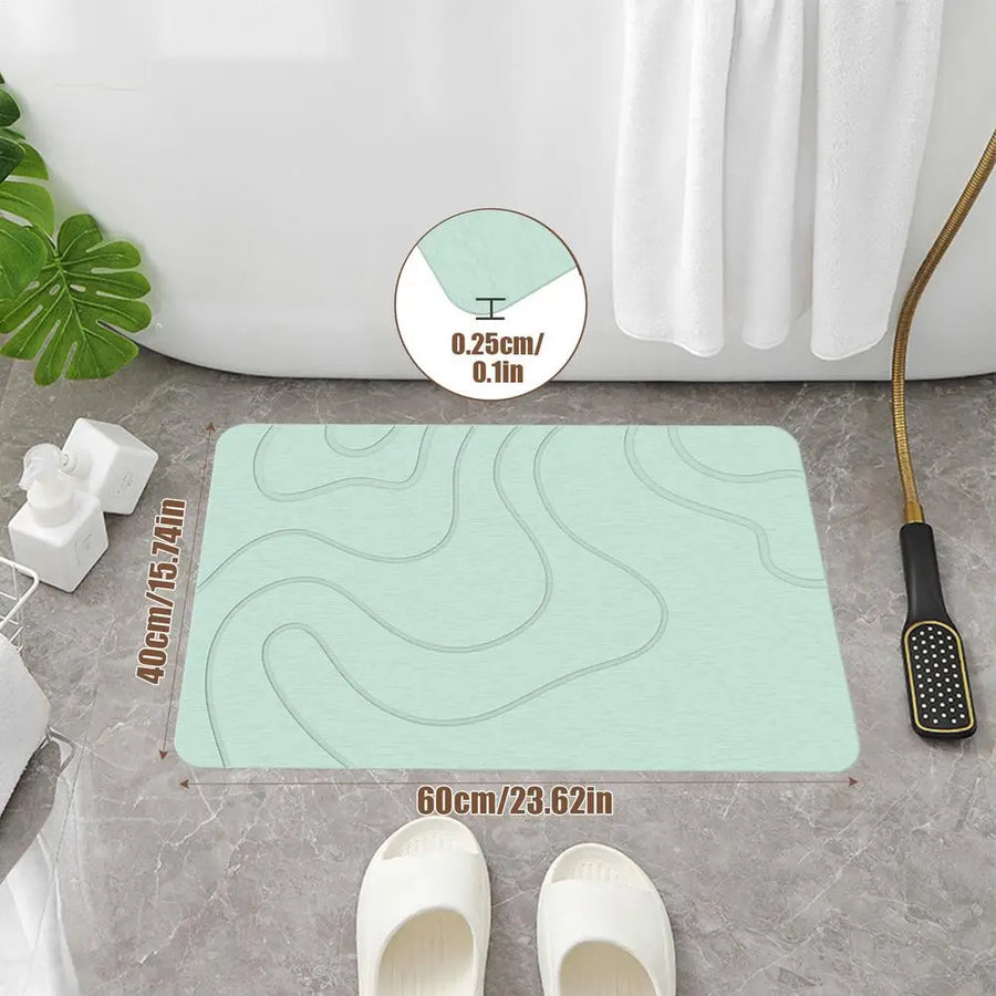 Diatomite Bath Mat — Quick-Dry, Non-Slip, 40×60cm