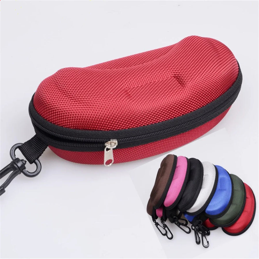 Hard-Shell Glasses Case with Clip & Lanyard — Sunglasses & Eyewear