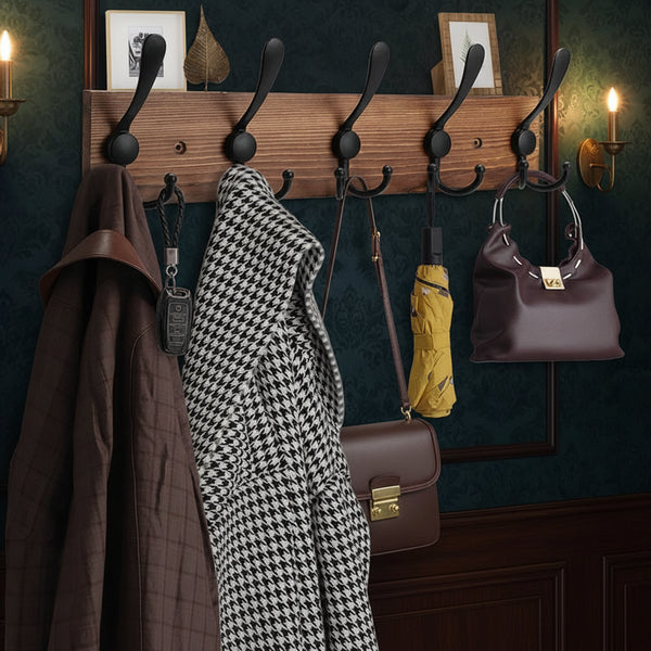 Modern Minimalist Solid Wood Wall Hook — Coat Hanger | Entryway, Bathroom & Bedroom