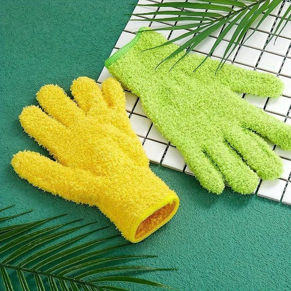Microfiber Dusting Gloves — Stretchable & Breathable, 6 Colours