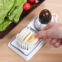 2-in-1 Egg Slicer & Cutter — Stainless Steel Wire, PP Base