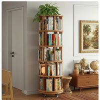 Solid Wood Rotating Bookshelf