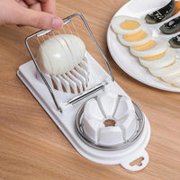 2-in-1 Egg Slicer & Cutter — Stainless Steel Wire, PP Base